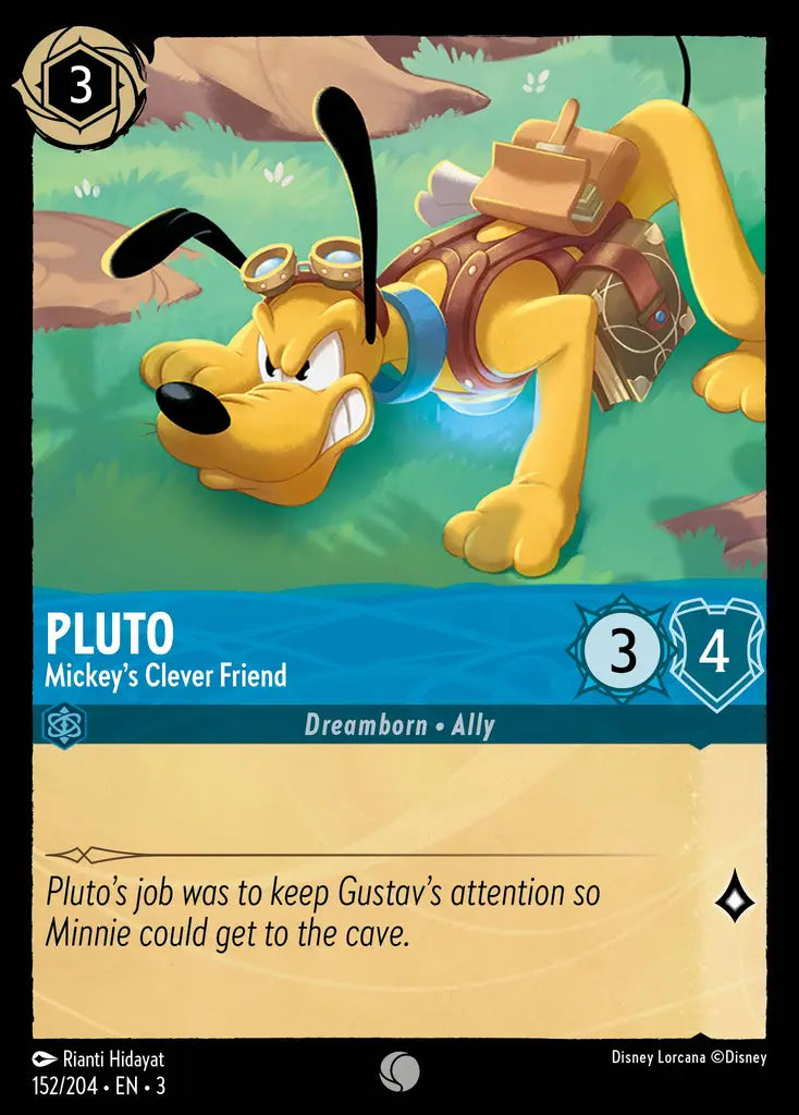 03 Into the Inklands - 152/204 - Pluto - Mickey's Clever Friend - FOIL