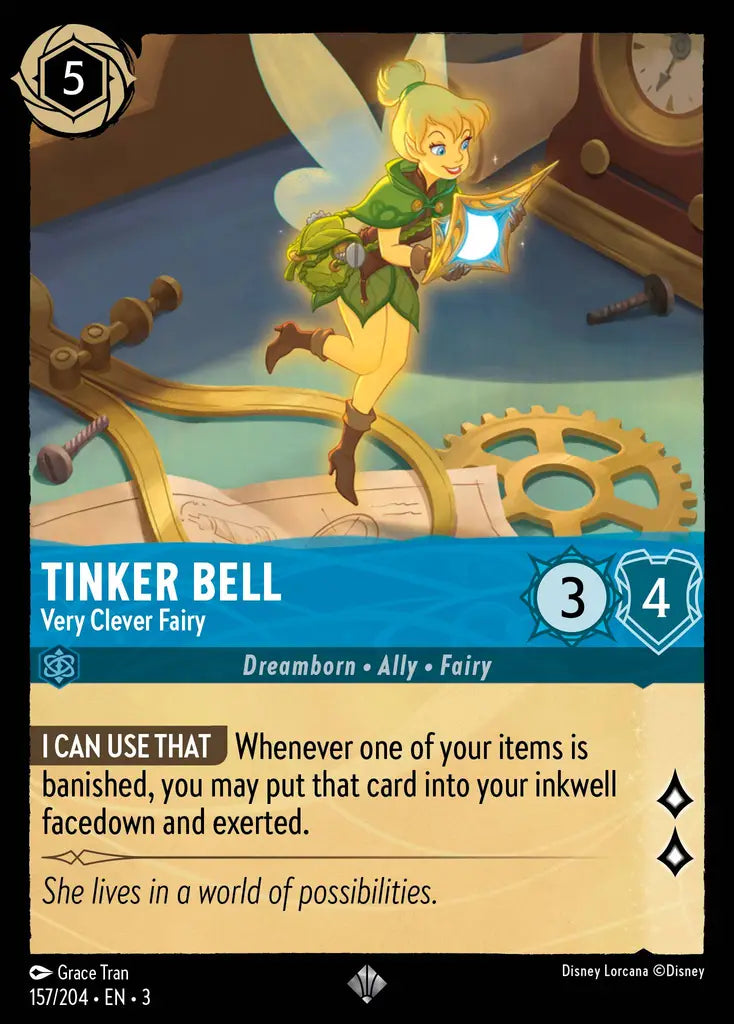 03 Into the Inklands - 157/204 - Tinker Bell - Very Clever Fairy - NON FOIL