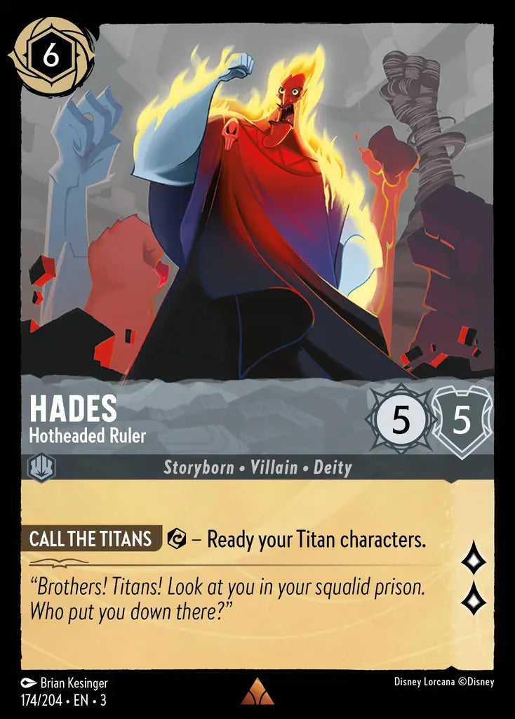 03 Into the Inklands - 174/204 - Hades - Hotheaded Ruler - FOIL