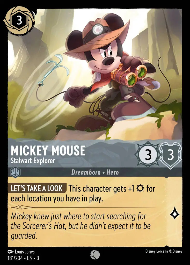 03 Into the Inklands - 181/204 - Mickey Mouse - Stalwart Explorer - FOIL