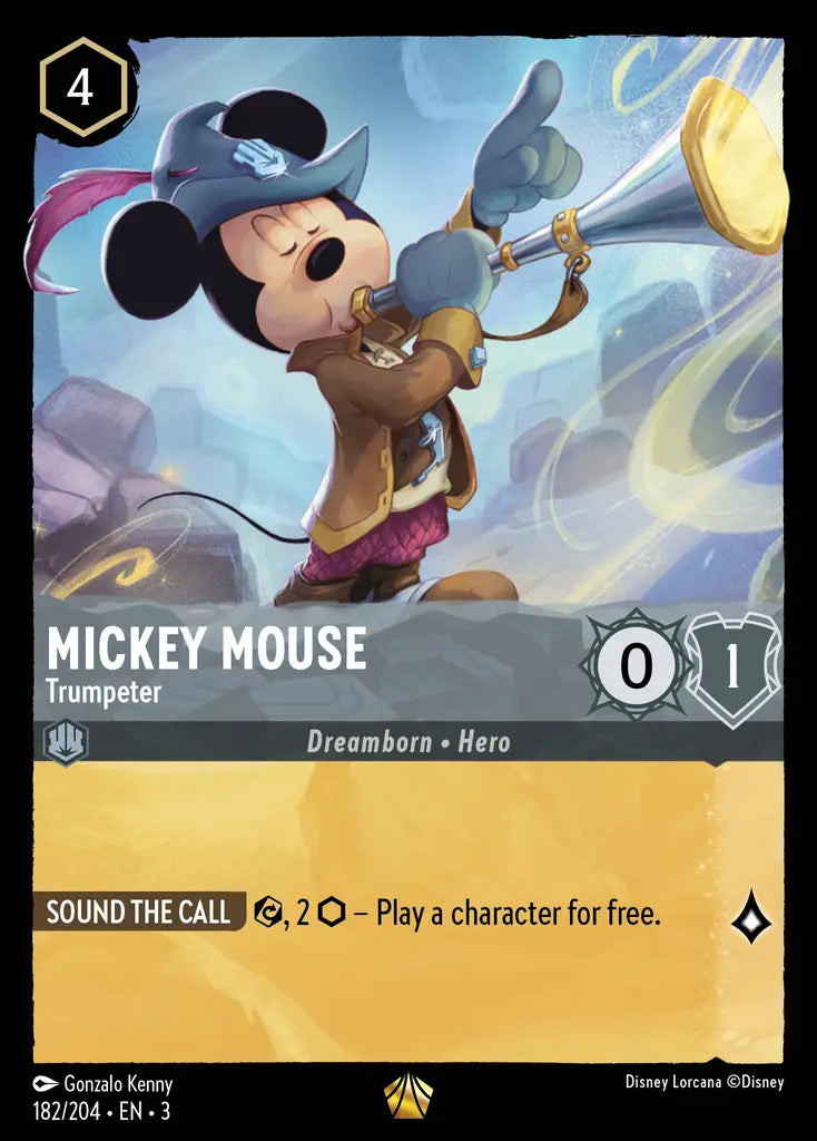 03 Into the Inklands - 182/204 - Mickey Mouse - Trumpeter - NON FOIL