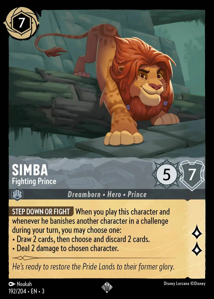 03 Into the Inklands - 192/204 - Simba - Fighting Prince - FOIL