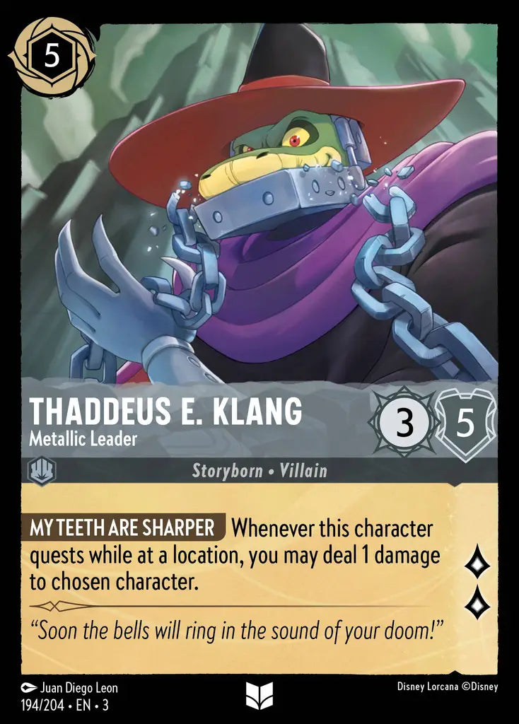 03 Into the Inklands - 194/204 - Thaddeus E. Klang - Metallic Leader - FOIL