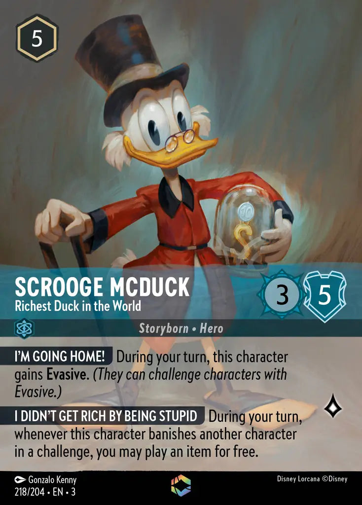 03 Into the Inklands - 218/204 - Scrooge McDuck - Richest Duck in the World - FOIL