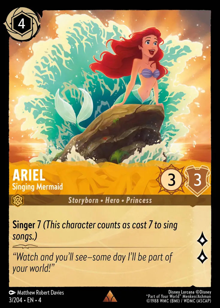 04 Ursula's Return - 003/204 - Ariel - Singing Mermaid - FOIL