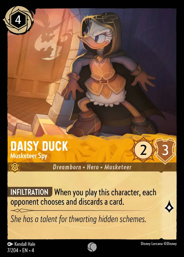 04 Ursula's Return - 007/204 - Daisy Duck - Musketeer Spy - FOIL