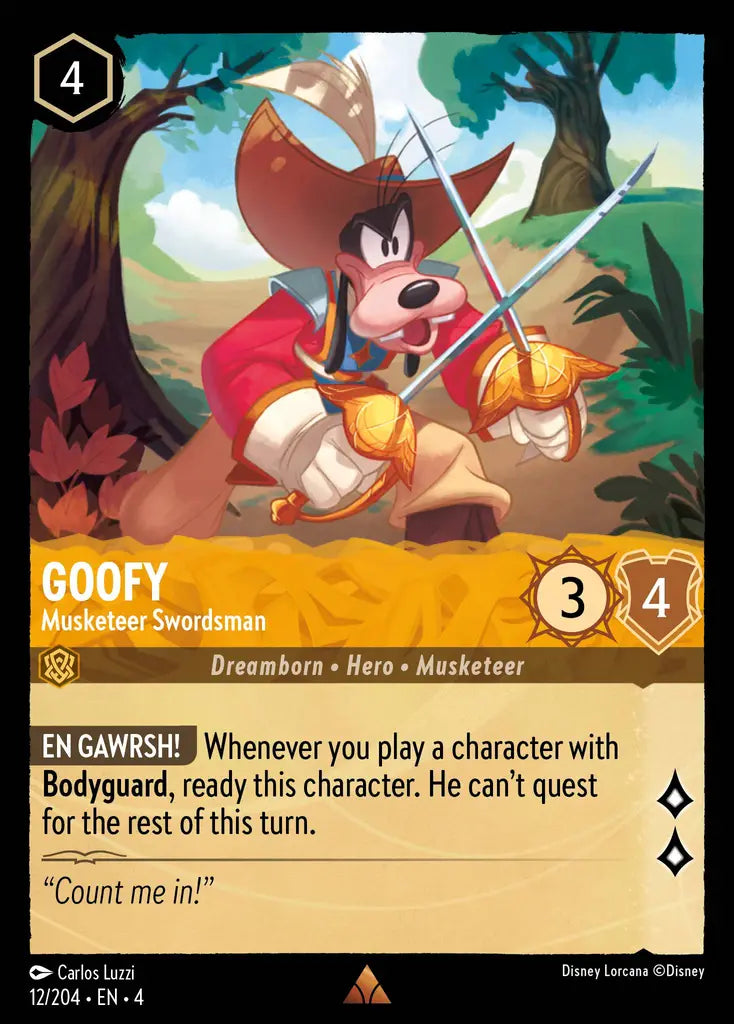 04 Ursula's Return - 012/204 - Goofy - Musketeer Swordsman - FOIL
