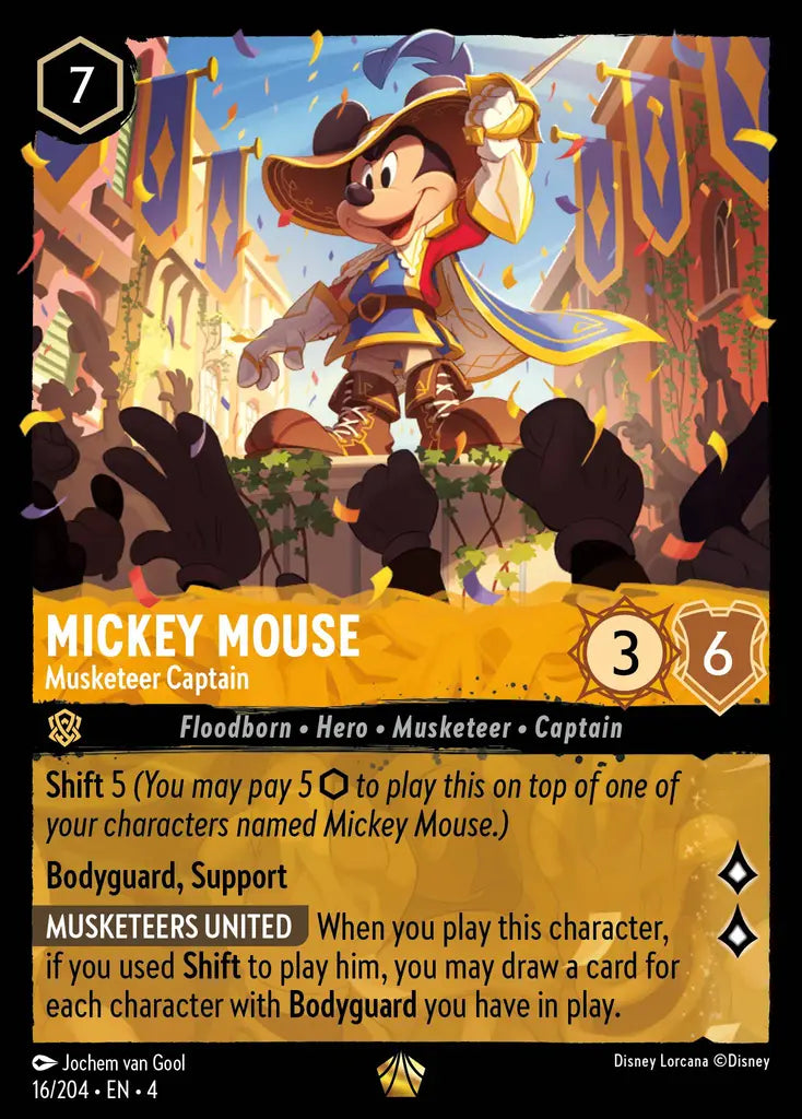04 Ursula's Return - 016/204 - Mickey Mouse - Musketeer Captain - FOIL