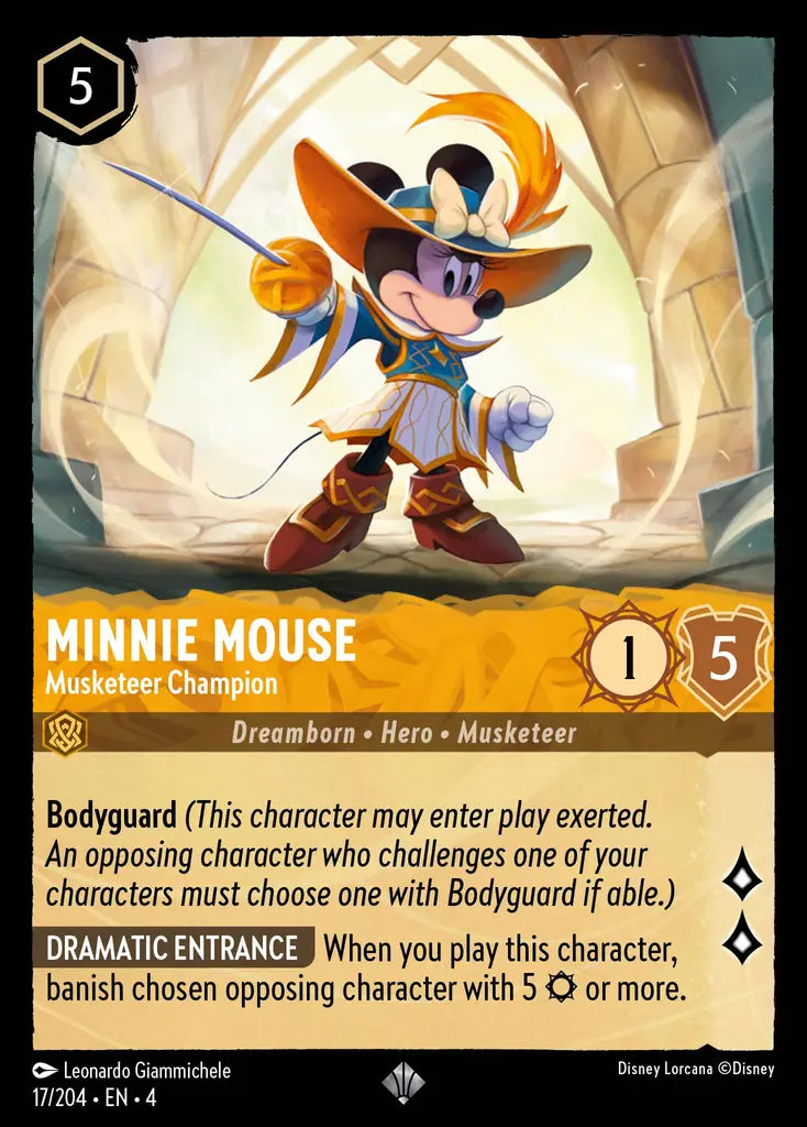 04 Ursula's Return - 017/204 - Minnie Mouse - Musketeer Champion - NON FOIL
