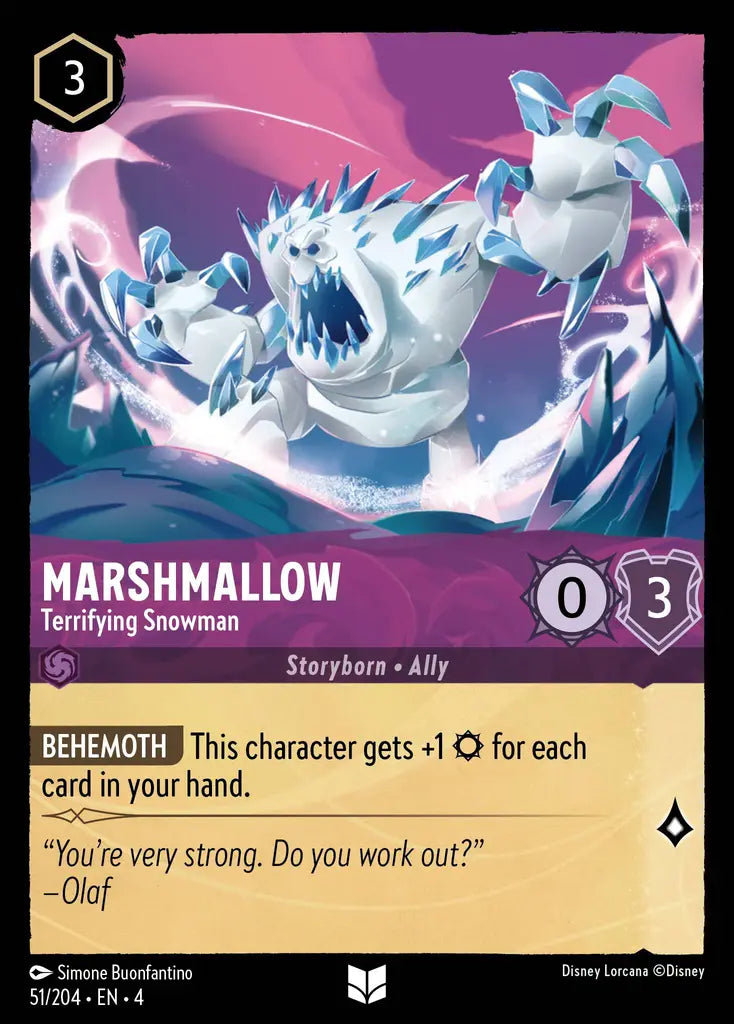 04 Ursula's Return - 051/204 - Marshmallow - Terrifying Snowman - FOIL
