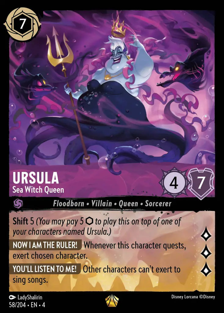 04 Ursula's Return - 058/204 - Ursula - Sea Witch Queen - NON FOIL