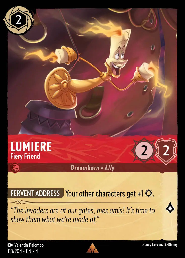 04 Ursula's Return - 113/204 - Lumiere - Fiery Friend - FOIL