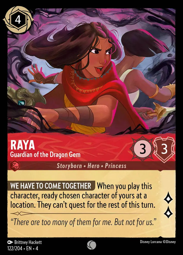 04 Ursula's Return - 122/204 - Raya - Guardian of the Dragon Gem - FOIL