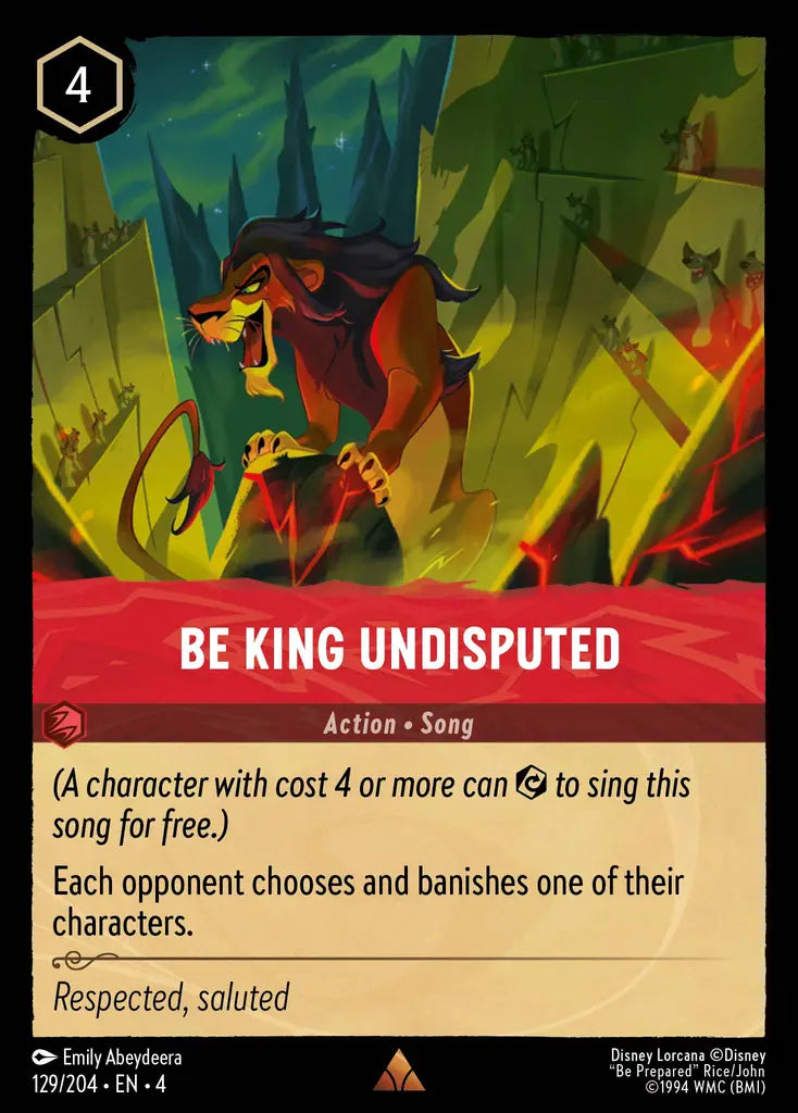 04 Ursula's Return - 129/204 - Be King Undisputed - FOIL