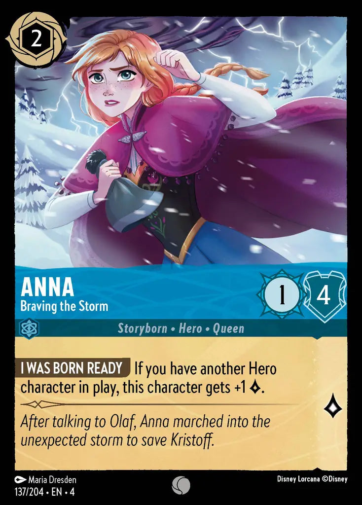 04 Ursula's Return - 137/204 - Anna - Braving the Storm - FOIL