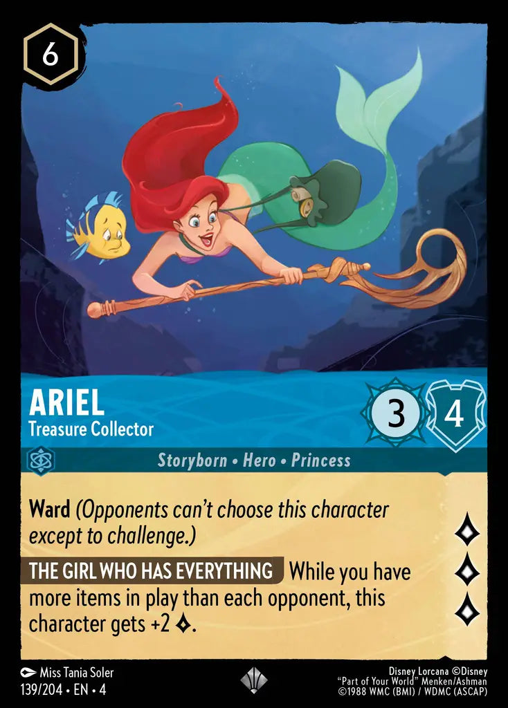 04 Ursula's Return - 139/204 - Ariel - Treasure Collector - FOIL