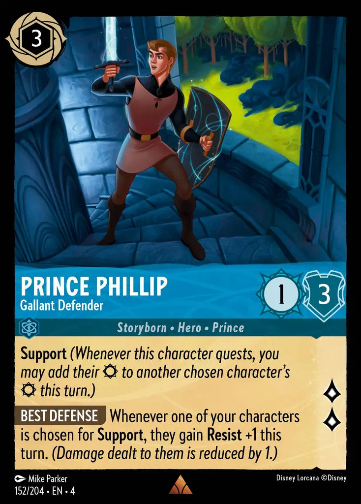 04 Ursula's Return - 152/204 - Prince Phillip - Gallant Defender - FOIL