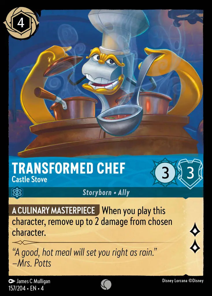 04 Ursula's Return - 157/204 - Transformed Chef - Castle Stove - FOIL