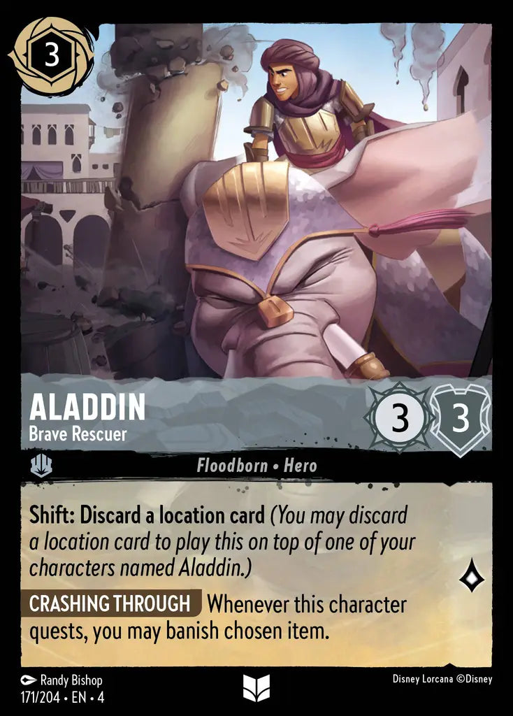 04 Ursula's Return - 171/204 - Aladdin - Brave Rescuer - FOIL
