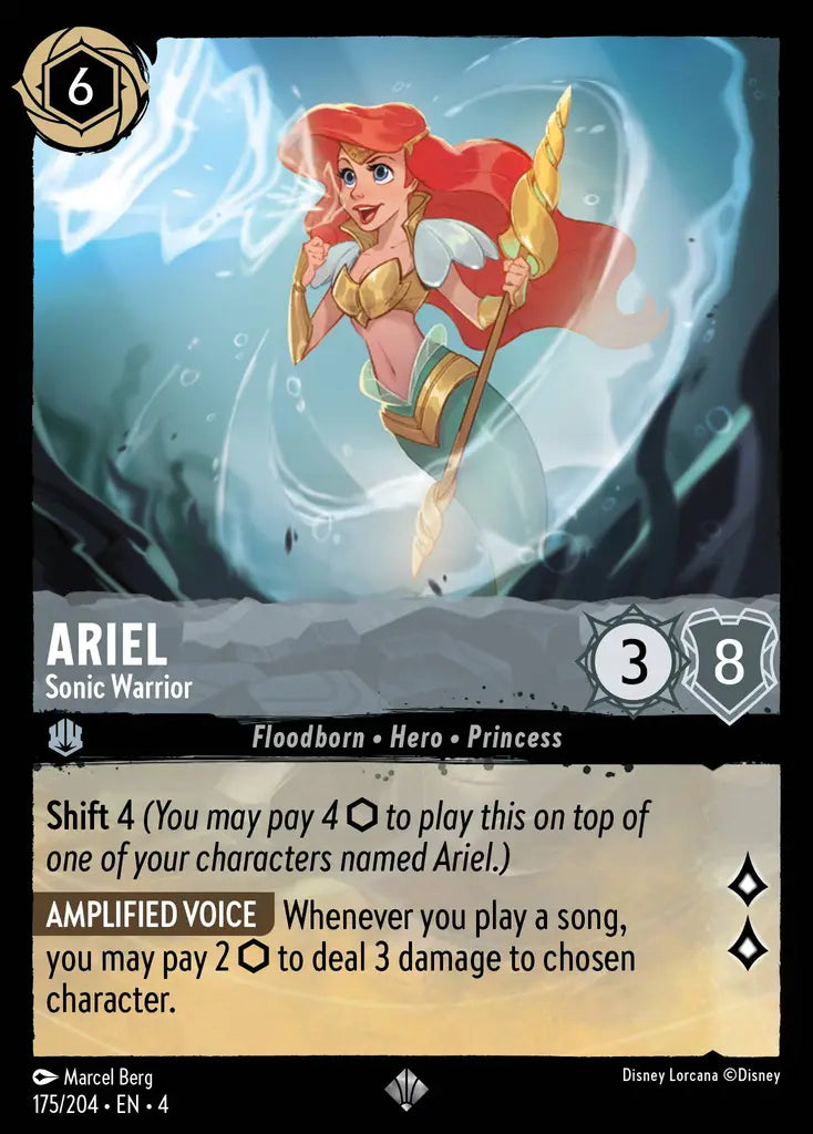 04 Ursula's Return - 175/204 - Ariel - Sonic Warrior - FOIL