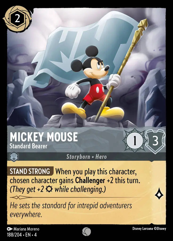 04 Ursula's Return - 188/204 - Mickey Mouse - Standard Bearer - FOIL