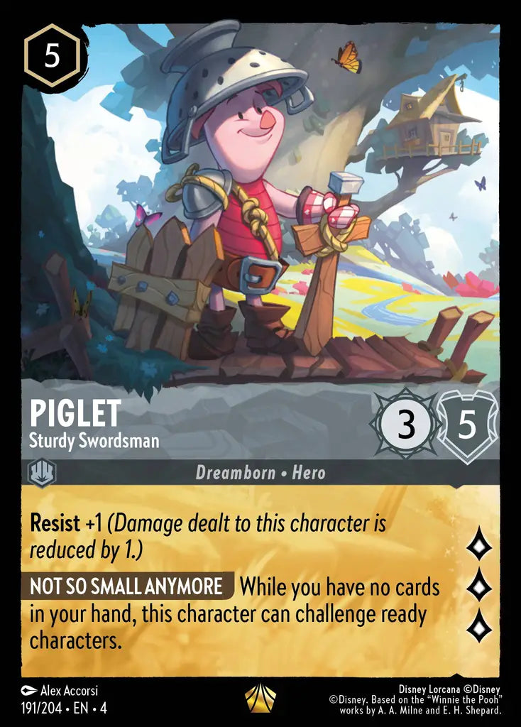 04 Ursula's Return - 191/204 - Piglet - Sturdy Swordsman - FOIL