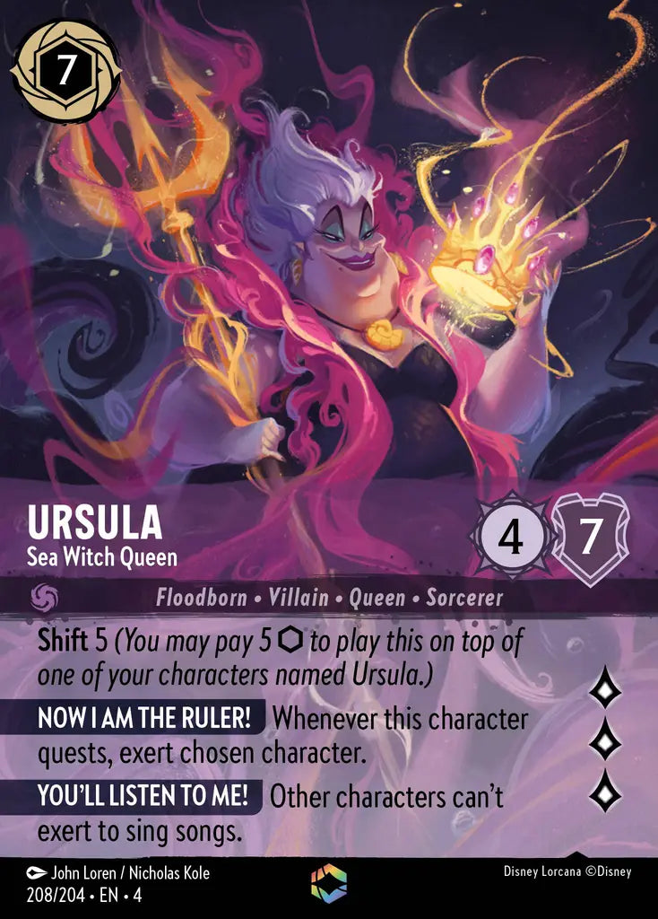 04 Ursula's Return - 208/204 - Ursula - Sea Witch Queen - FOIL