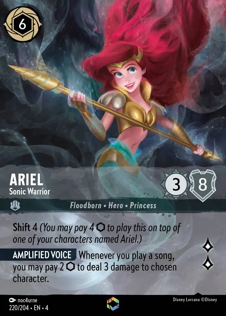 04 Ursula's Return - 220/204 - Ariel - Sonic Warrior - FOIL