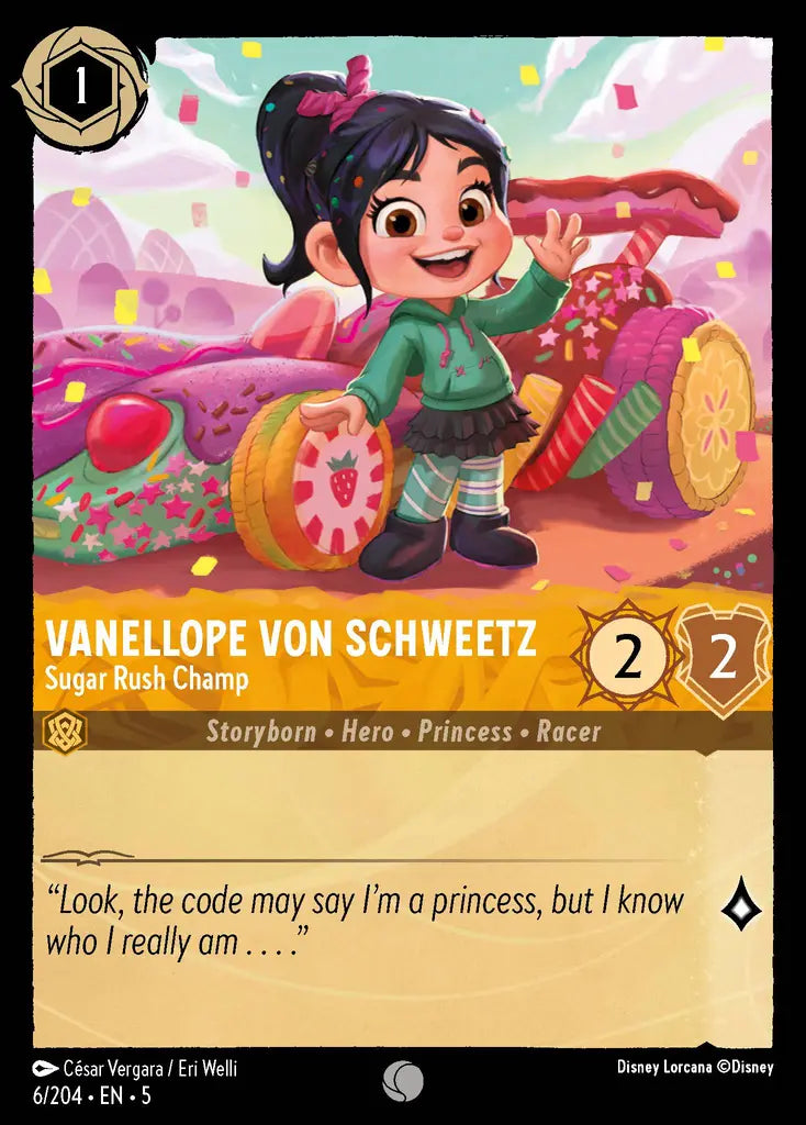 05 Shimmering Skies - 006/204 - Vanellope von Schweetz - Sugar Rush Champ - FOIL