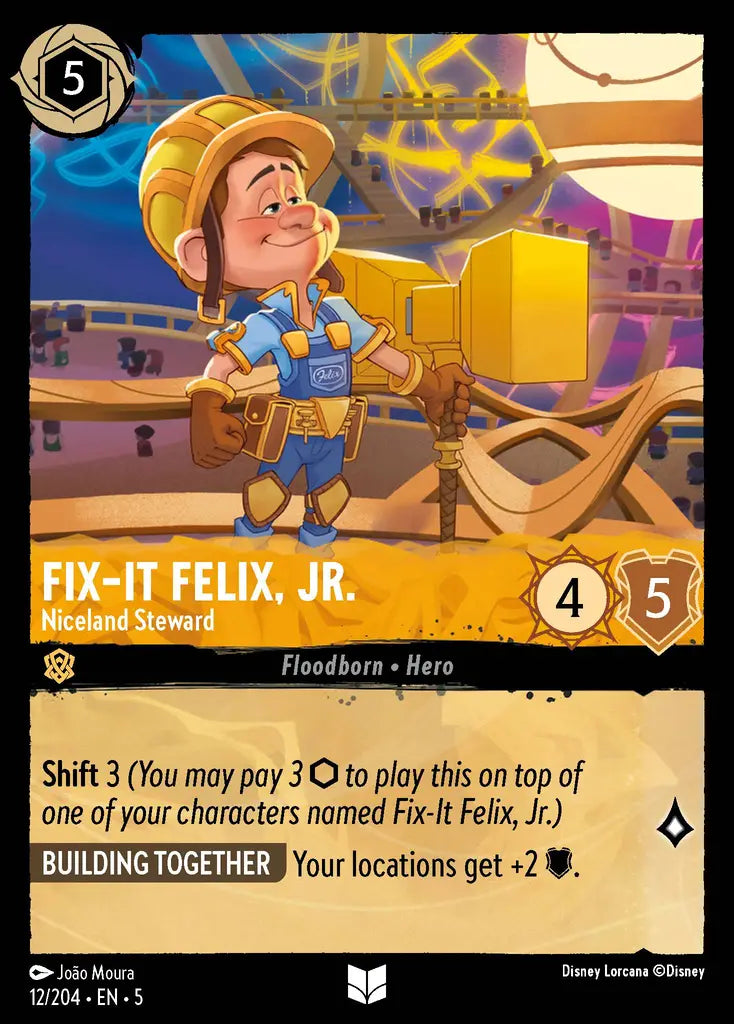 05 Shimmering Skies - 012/204 - Fix-It Felix, Jr. - Niceland Steward - FOIL