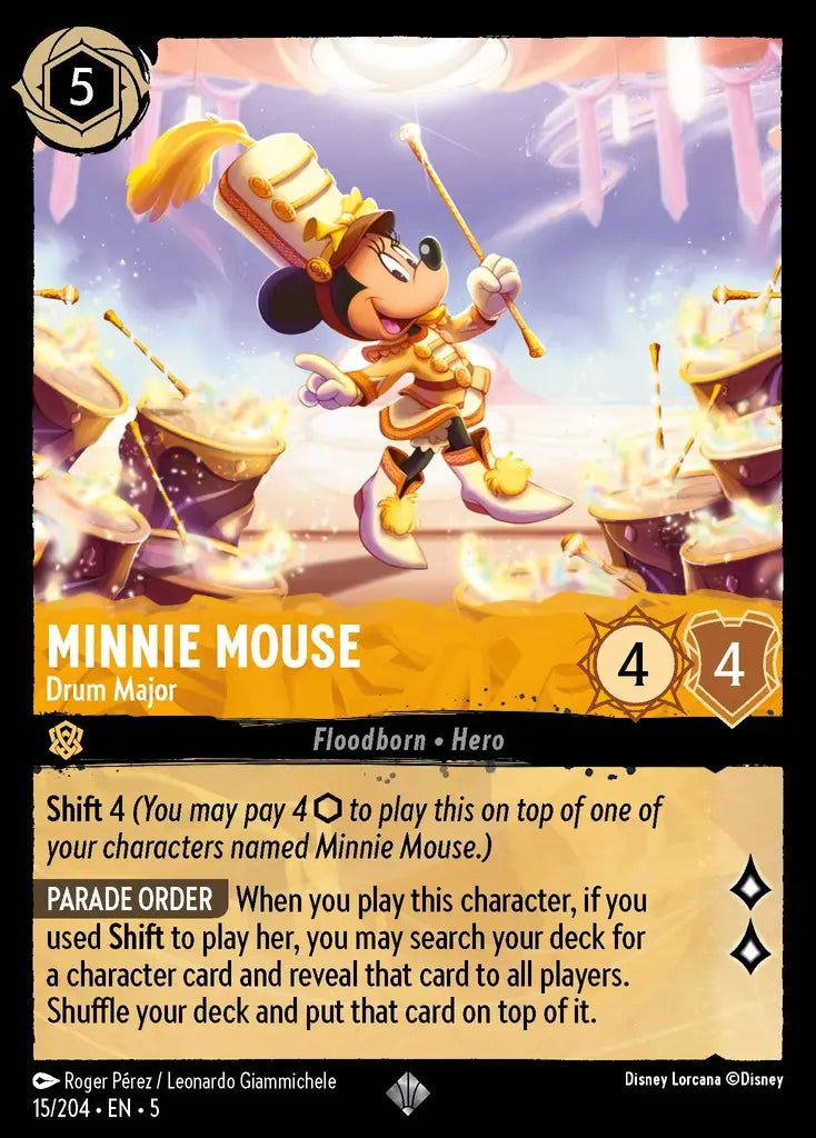 05 Shimmering Skies - 015/204 - Minnie Mouse - Drum Major - FOIL