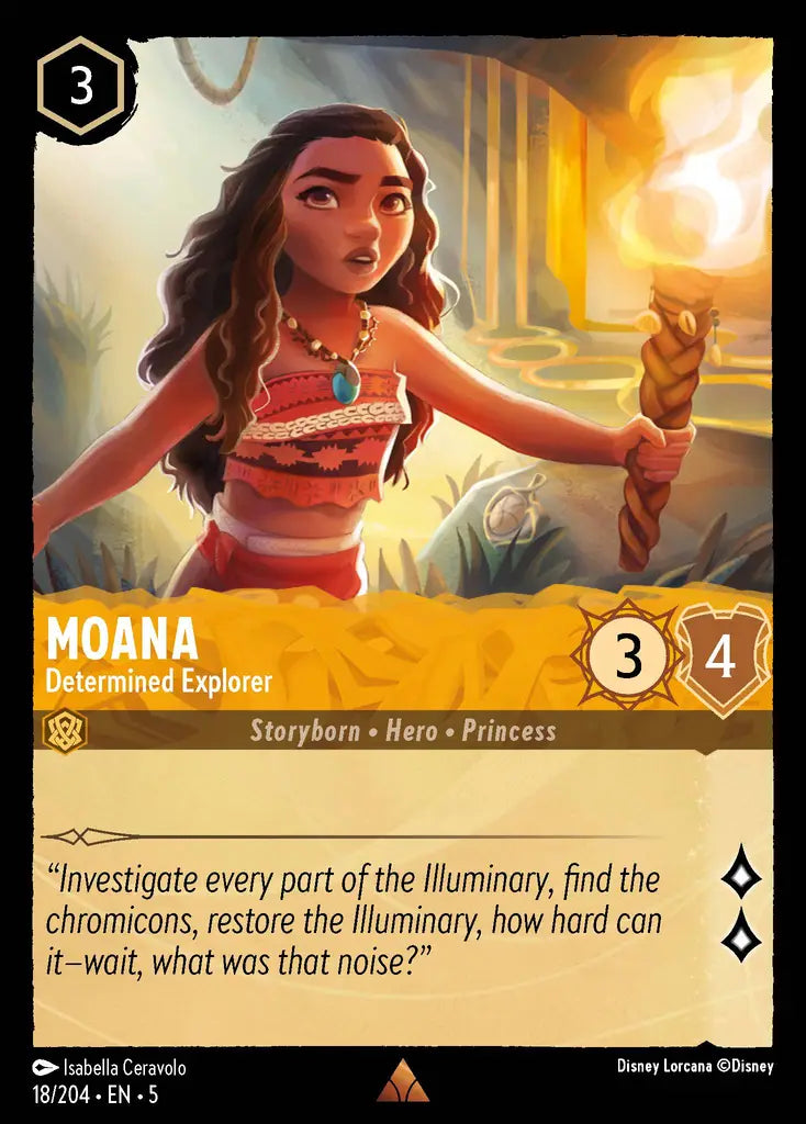 05 Shimmering Skies - 018/204 - Moana - Determined Explorer - FOIL
