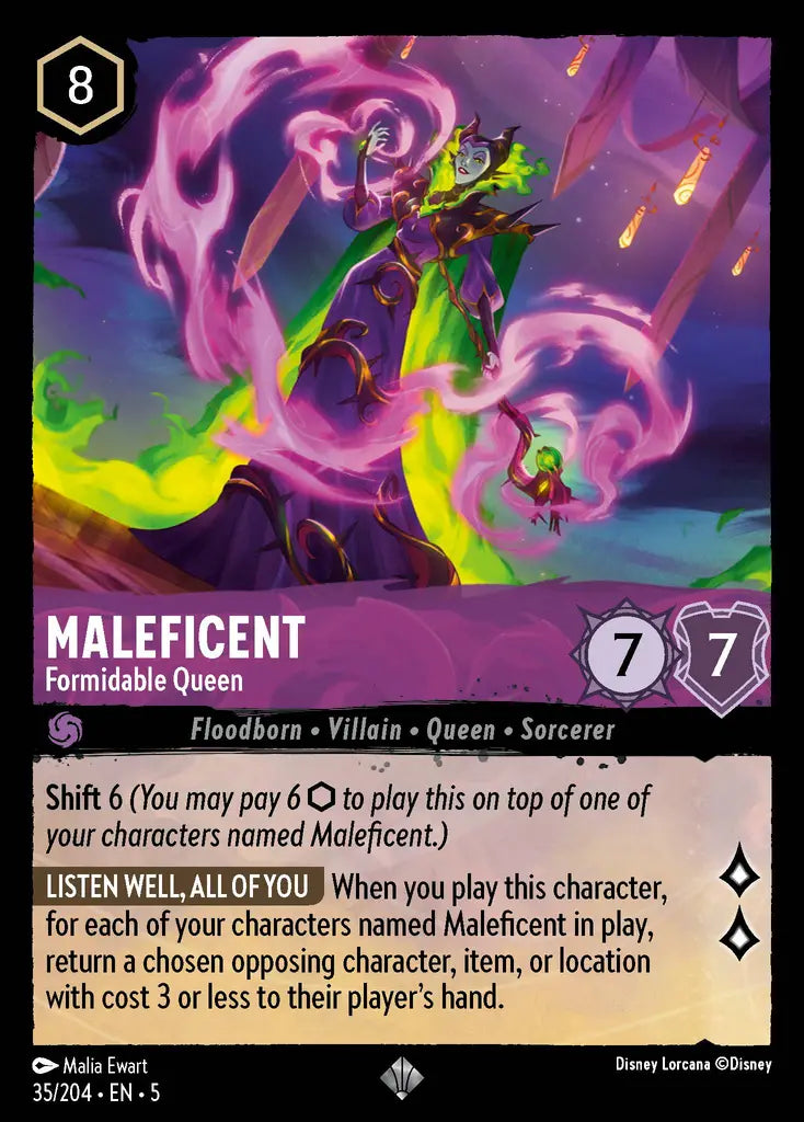 05 Shimmering Skies - 035/204 - Maleficent - Formidable Queen - NON FOIL