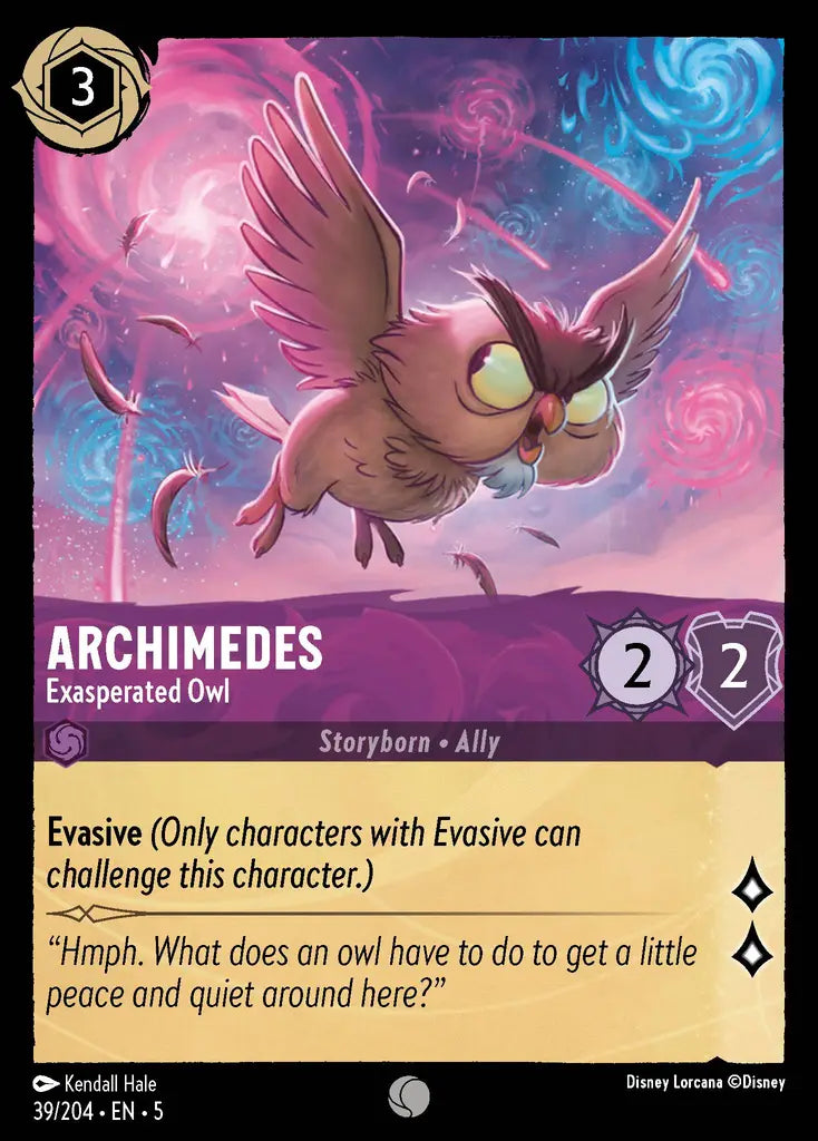 05 Shimmering Skies - 039/204 - Archimedes - Exasperated Owl - FOIL