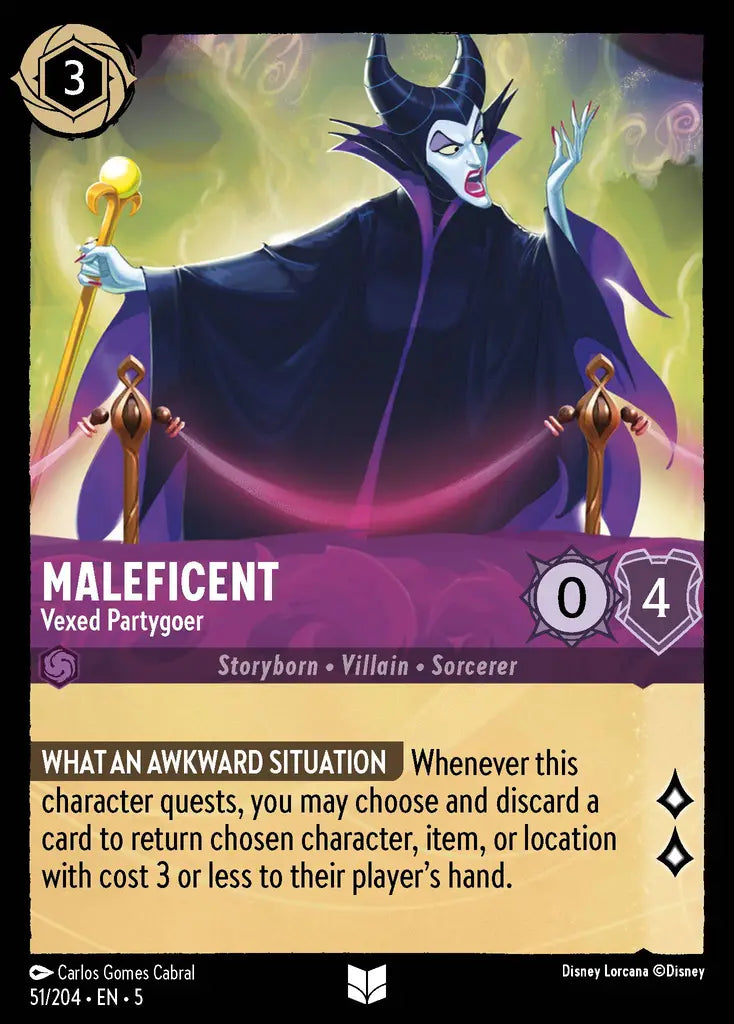 05 Shimmering Skies - 051/204 - Maleficent - Vexed Partygoer - FOIL