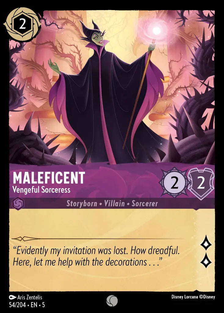 05 Shimmering Skies - 054/204 - Maleficent - Vengeful Sorceress - FOIL