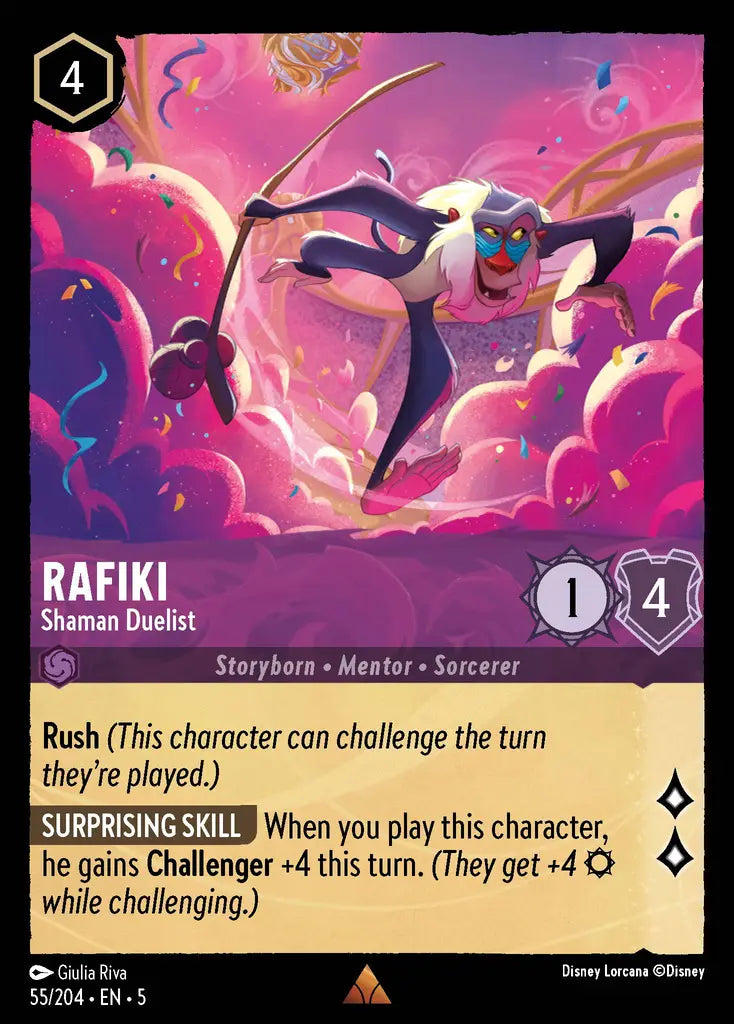 05 Shimmering Skies - 055/204 - Rafiki - Shaman Duelist - FOIL