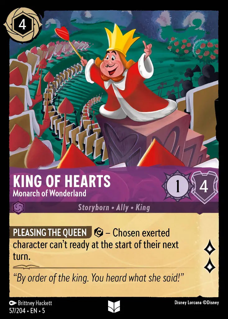 05 Shimmering Skies - 057/204 - King of Hearts - Monarch of Wonderland - FOIL