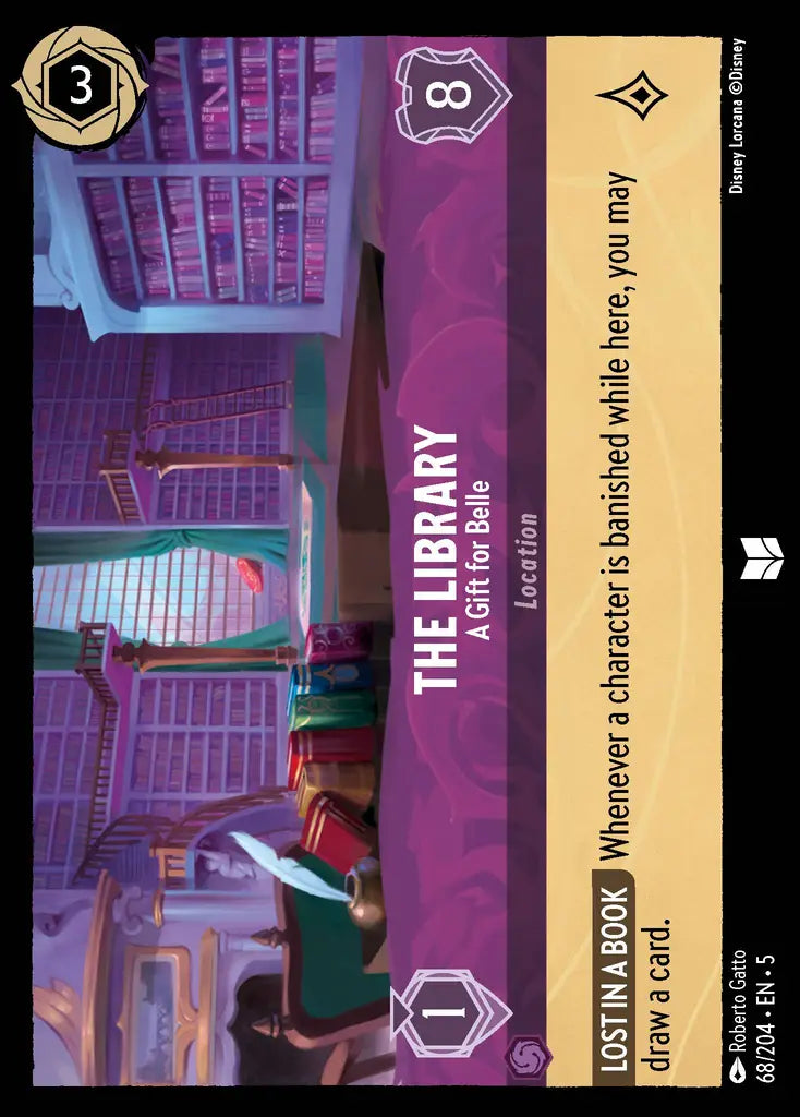 05 Shimmering Skies - 068/204 - The Library - A Gift for Belle - FOIL