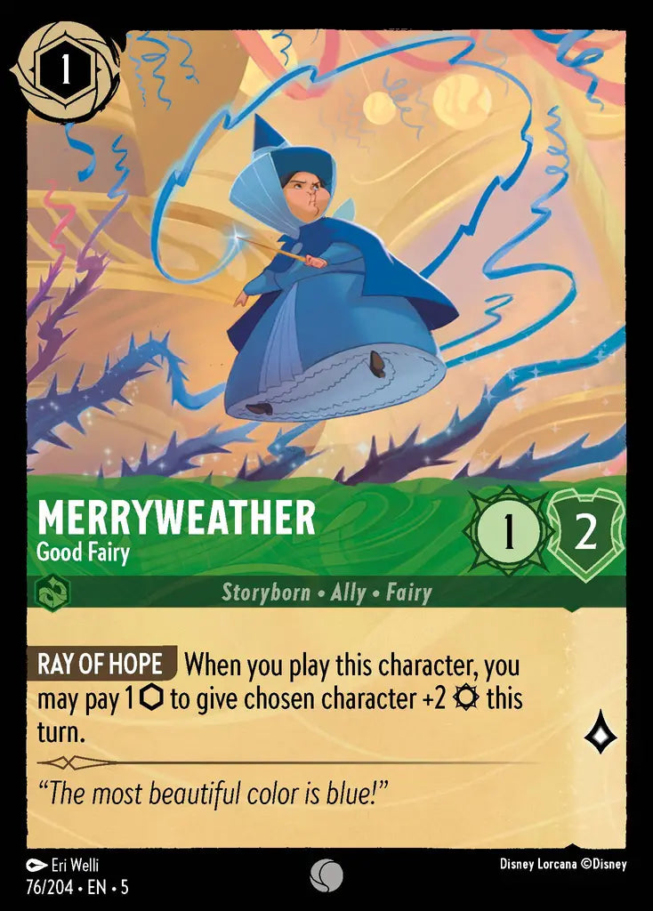 05 Shimmering Skies - 076/204 - Merryweather - Good Fairy - FOIL