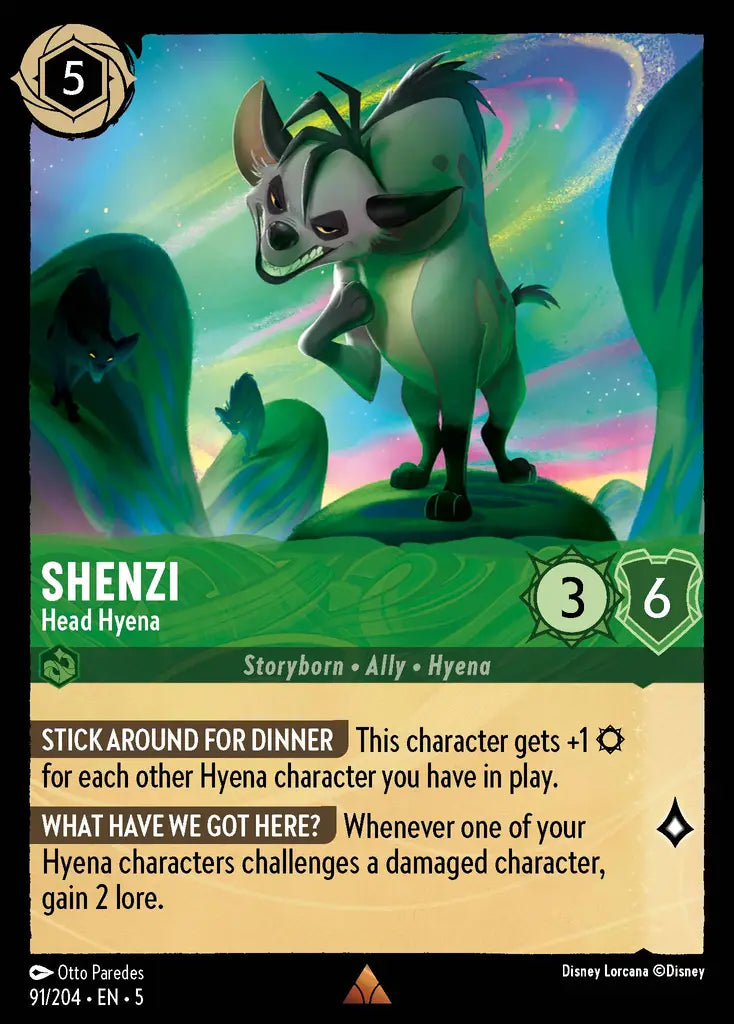 05 Shimmering Skies - 091/204 - Shenzi - Head Hyena - NON FOIL