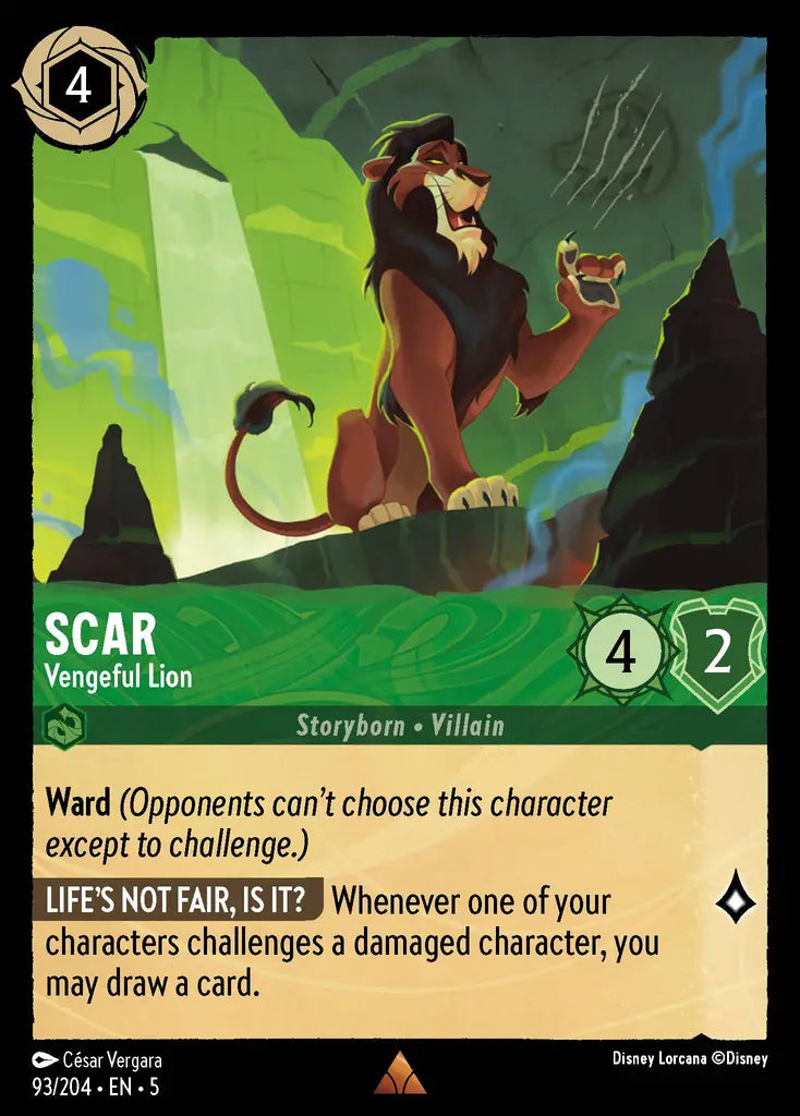 05 Shimmering Skies - 093/204 - Scar - Vengeful Lion - FOIL