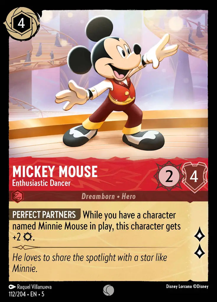 05 Shimmering Skies - 112/204 - Mickey Mouse - Enthusiastic Dancer - FOIL