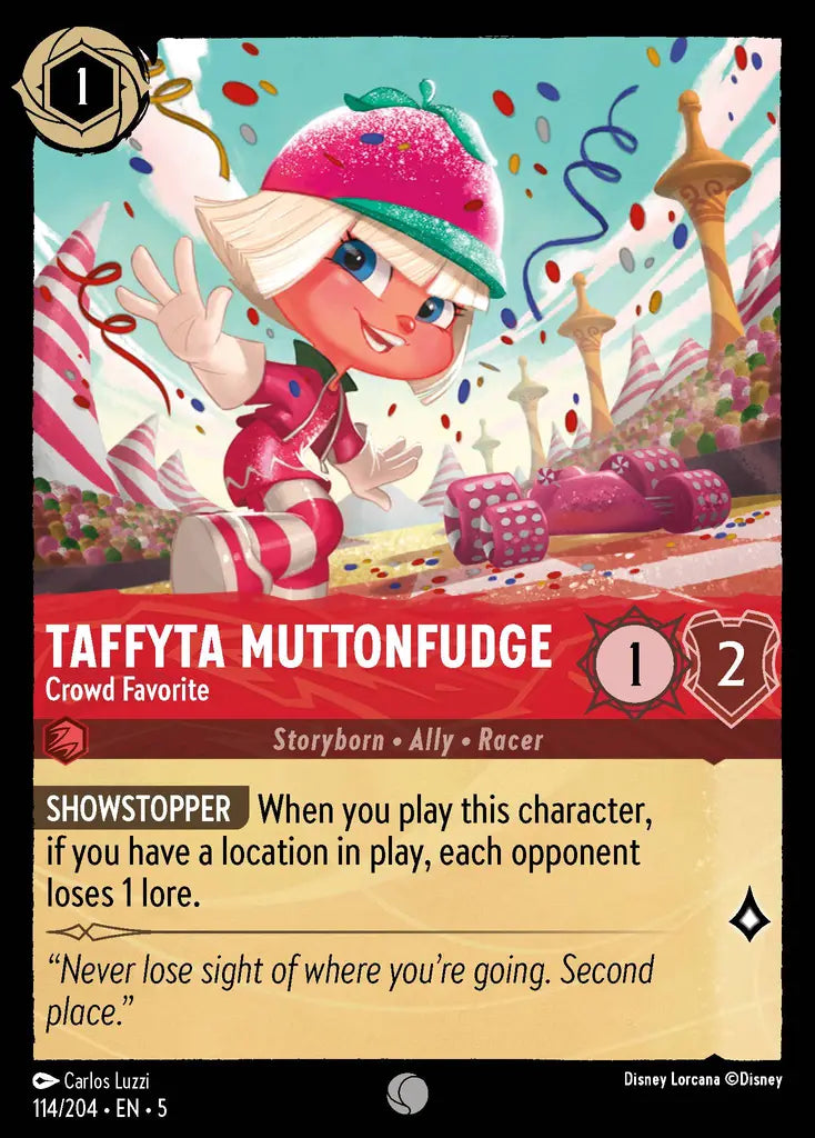 05 Shimmering Skies - 114/204 - Taffyta Muttonfudge - Crowd Favorite - FOIL