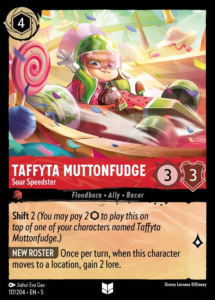 05 Shimmering Skies - 117/204 - Taffyta Muttonfudge - Sour Speedster - FOIL