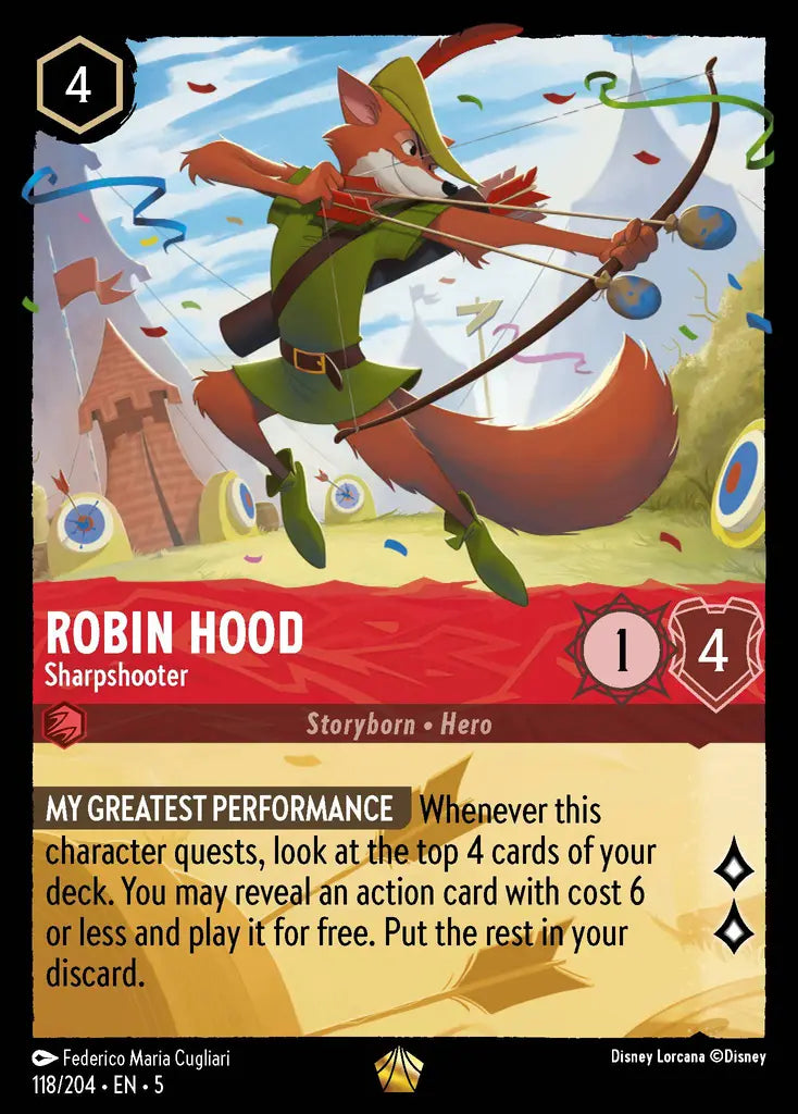 05 Shimmering Skies - 118/204 - Robin Hood - Sharpshooter - NON FOIL