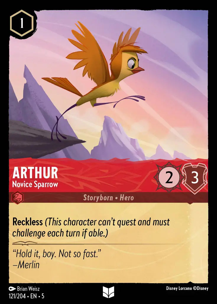 05 Shimmering Skies - 121/204 - Arthur - Novice Sparrow - FOIL