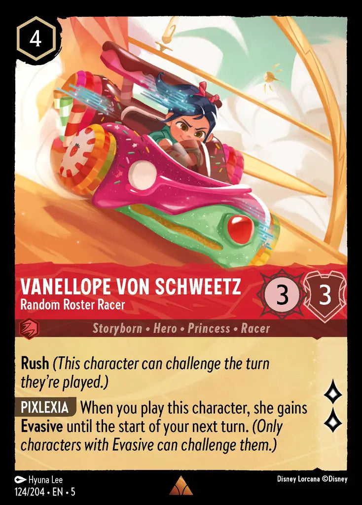 05 Shimmering Skies - 124/204 - Vanellope Von Schweetz - Random Roster Racer - FOIL