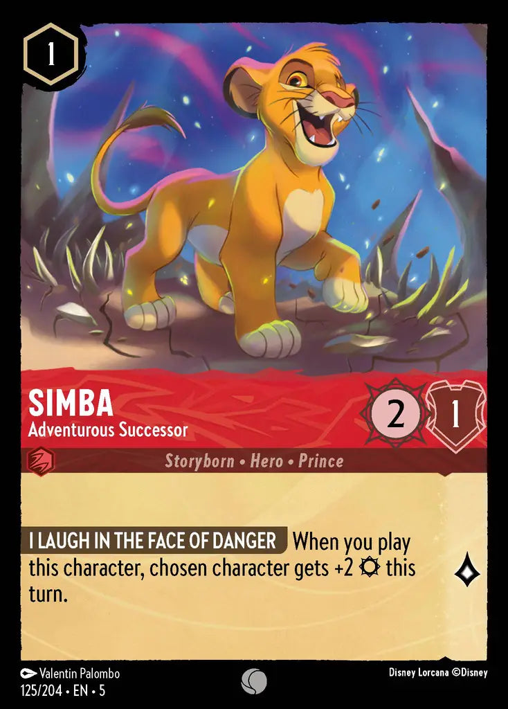 05 Shimmering Skies - 125/204 - Simba - Adventurous Successor - FOIL