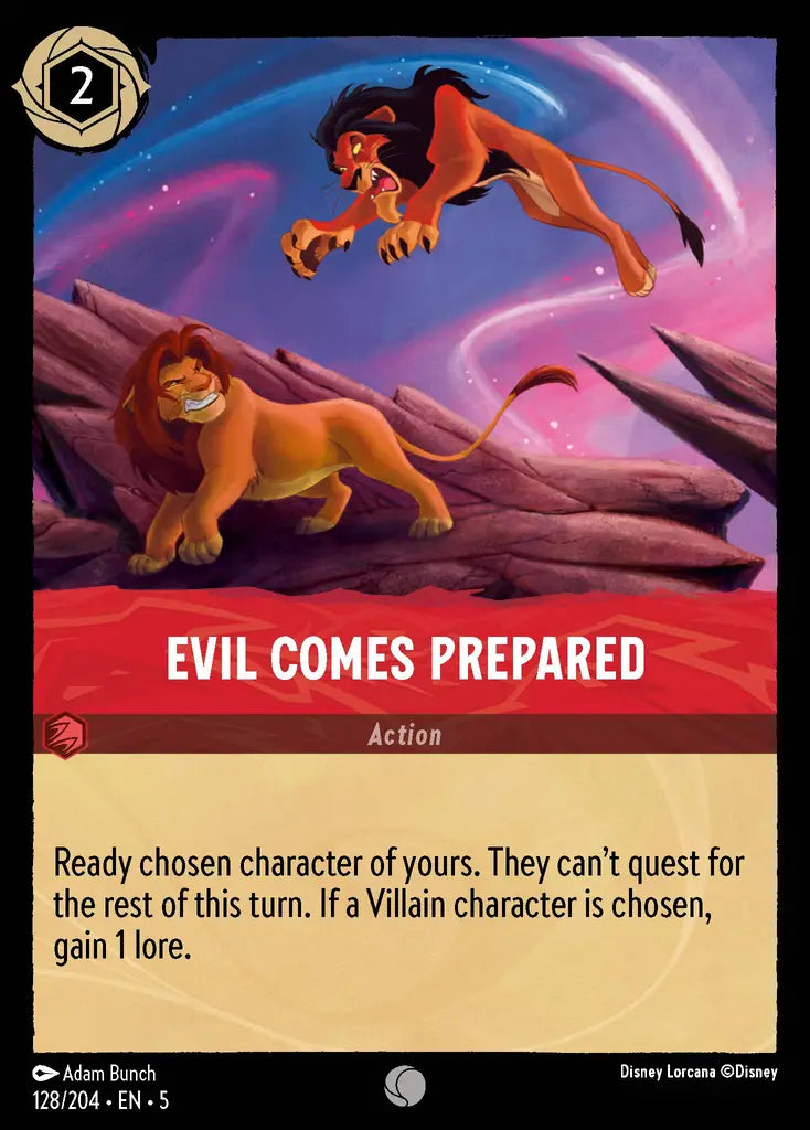 05 Shimmering Skies - 128/204 - Evil Comes Prepared - FOIL